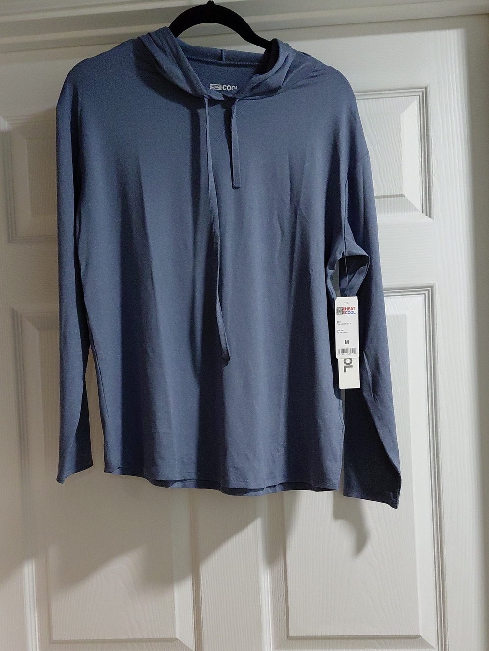 32 Degrees Women's Slate Blue Lightweight Hooded Long Sleeve Top